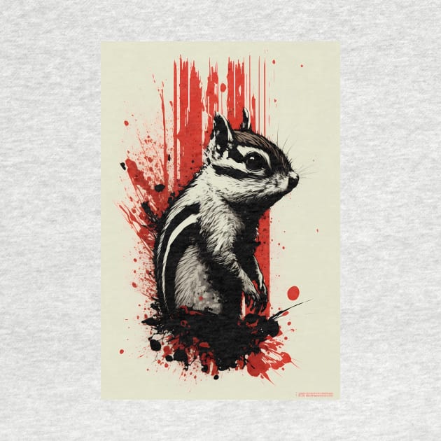 Chipmunk Ink Painting by TortillaChief